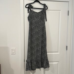 Black and White midi dress